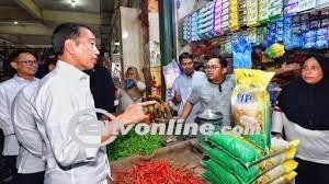 Presiden Jokowi Tinjau Stabilitas Harga di Pasar Sungai Ringin, Sekadau