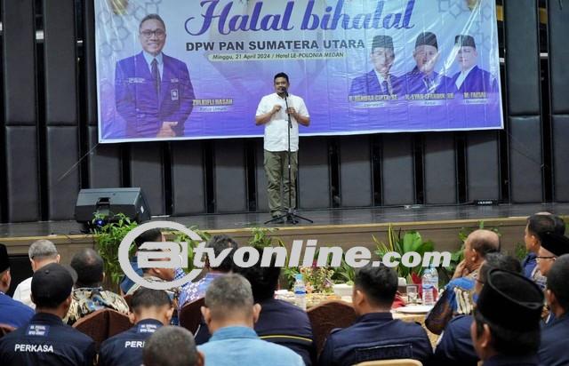 Bobby Hadiri Halalbihalal PAN Sumut, Matang Dapat Dukungan di Pilgub?