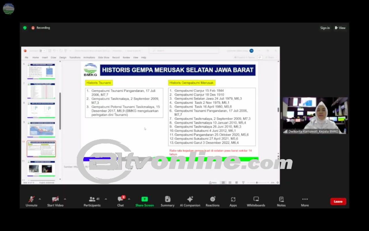 Gempa Garut 6.2, BMKG: Waspada Potensi Longsor dan Banjir Bandang Menginta