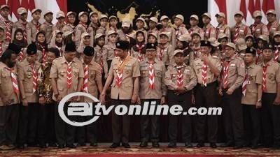 Presiden Jokowi Kukuhkan Pengurus Kwartir Nasional Gerakan Pramuka untuk Masa Bakti Tahun 2023-2028