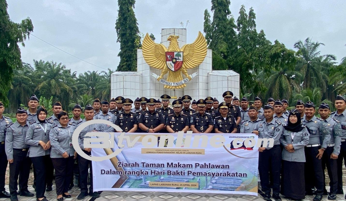 Peringati HBP ke – 60, Lapas Kelas IIA Labuhan Ruku Laksanakan Kegiatan Tabur Bunga 