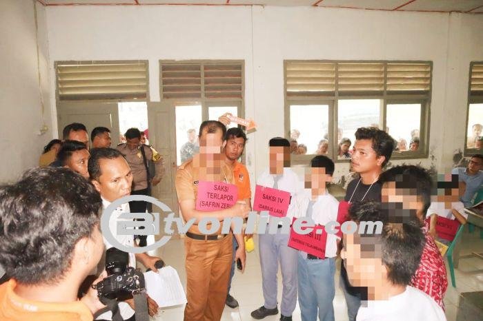 Polisi Melakukan Rekonstruksi Kasus Tewasnya Siswa SMK yang Diduga Dianiaya Kepsek
