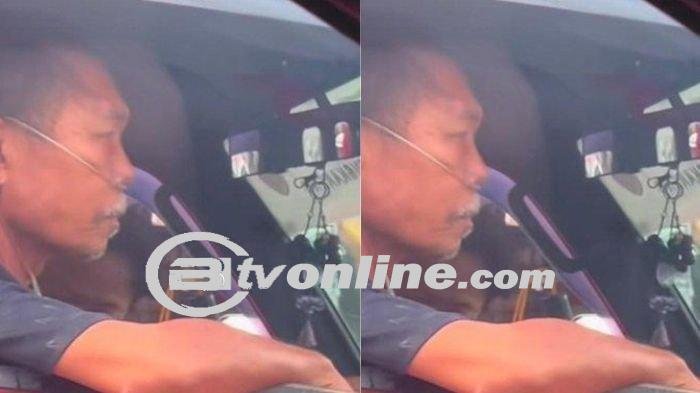 Sakit dan Menggunakan Selang Oksigen!, Pria Paruh Baya Ini Tetap Nekat Narik Angkot