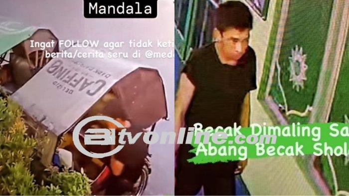 Kejahatan di Tempat Suci, Maling Becak Mencuri Saat Jemaah Salat