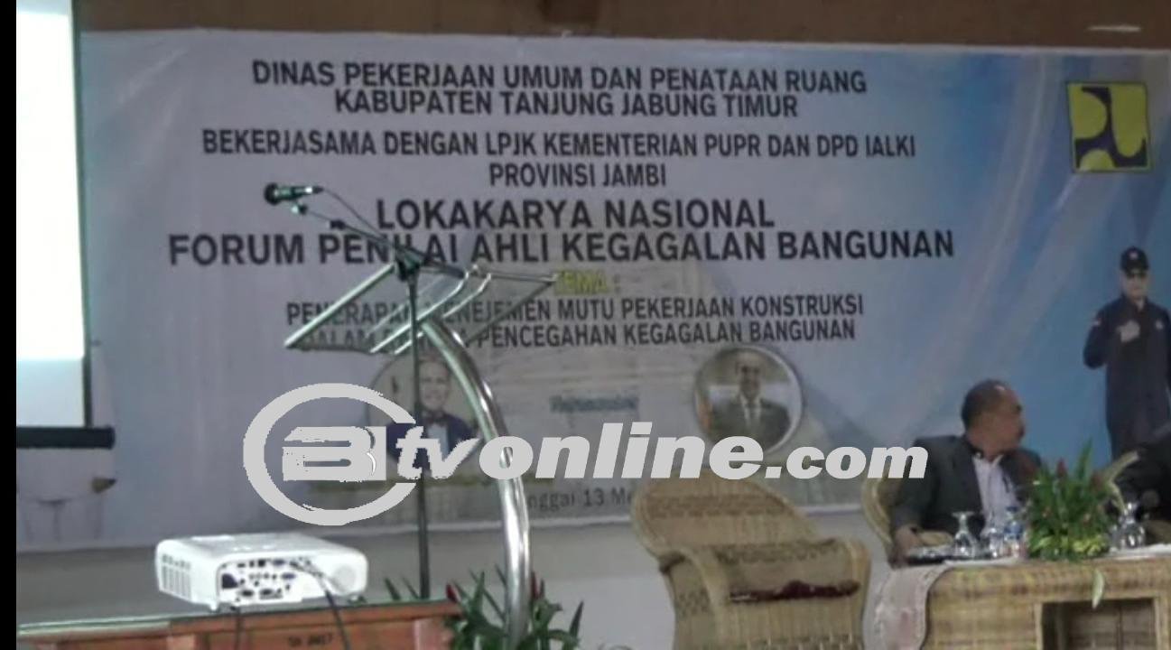 Bupati Tanjab Timur Buka Seminar Pengendalian Mutu Pekerjaan Kontruksi