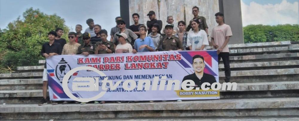 Komunitas Baber Langkat Gelar Pangkas Gratis: Bentuk Bakti Sosial dan Dukungan kepada Bobby Nasution