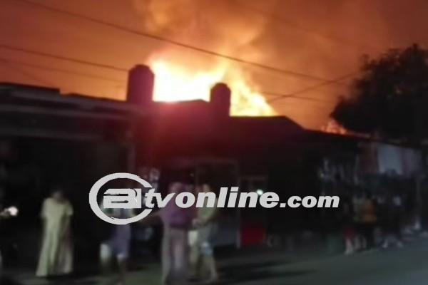 Kebakaran Hebat di Sei Rotan Berasal dari Ledakan Pangkalan Gas