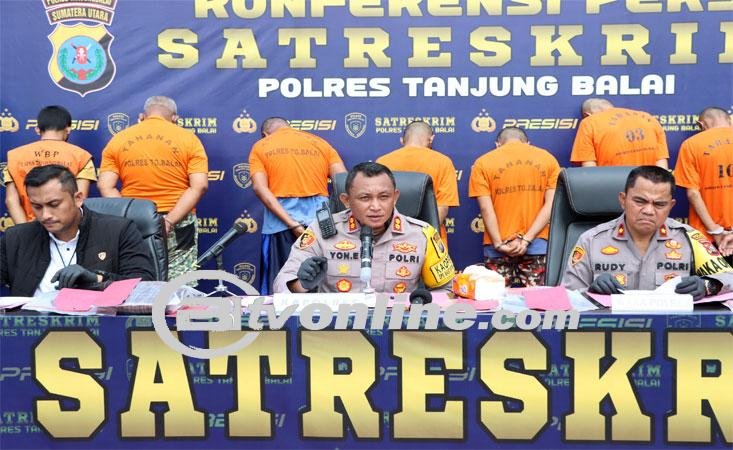 Operasi Polisi Berhasil Meringkus Komplotan Pencuri Sepeda Motor di Tanjungbalai, 7 Tersangka Ditangkap dan 16 Sepeda Motor Disita