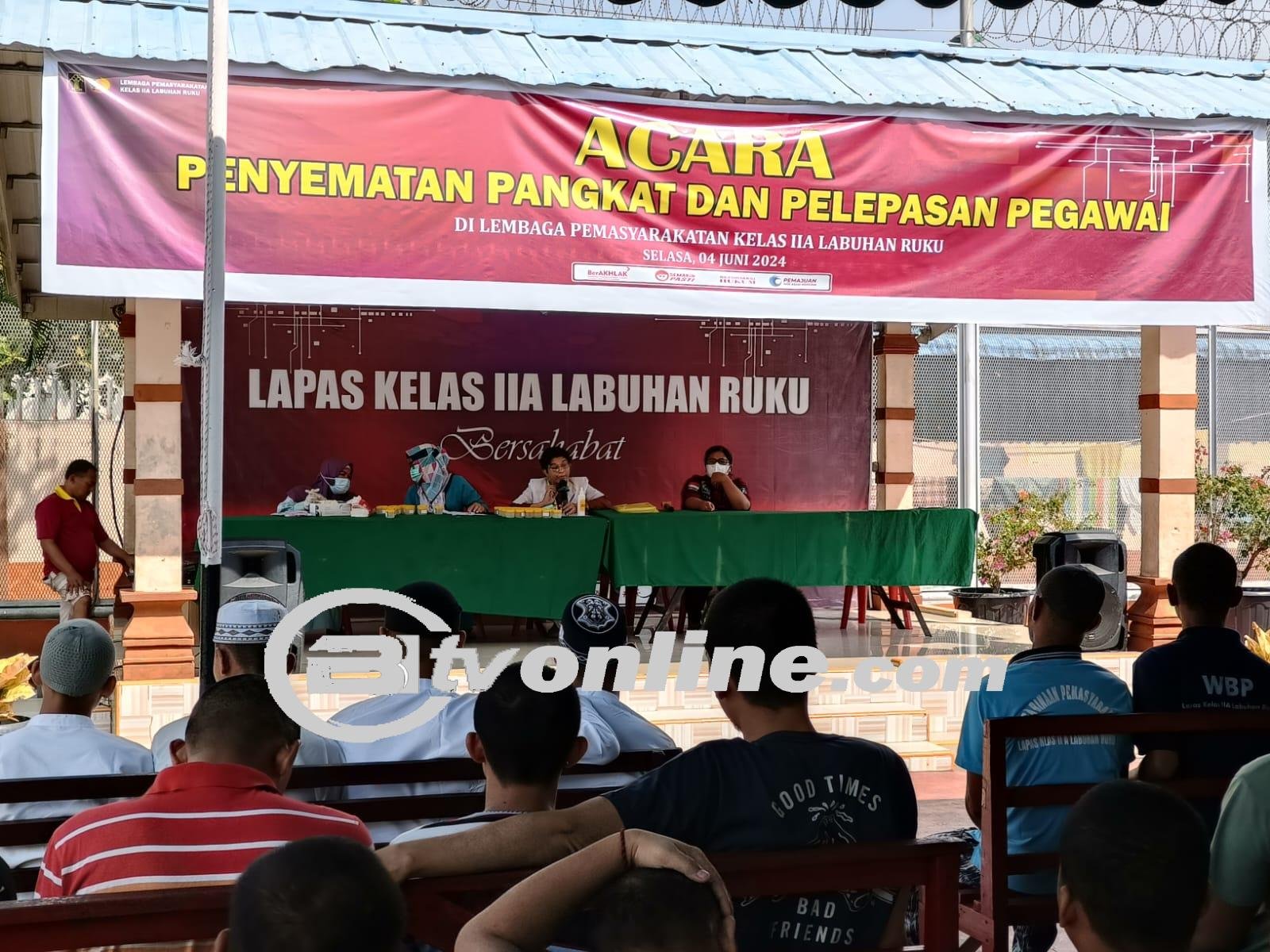 Terciptanya Warga Binaan yang Sehat. Lapas Labuhan Ruku Mengadakan Sosialisasi dan Skrining TB kepada Warga Binaan