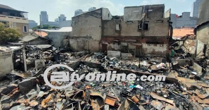 Penampakan 16 Rumah Semi Permanen di Kampung Bali Tanah Abang yang Habis Terbakar