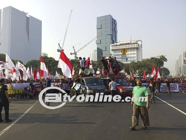 Jalan Medan Merdeka Kembali Normal Setelah Massa Demo Pergi ke Gedung DPR RI