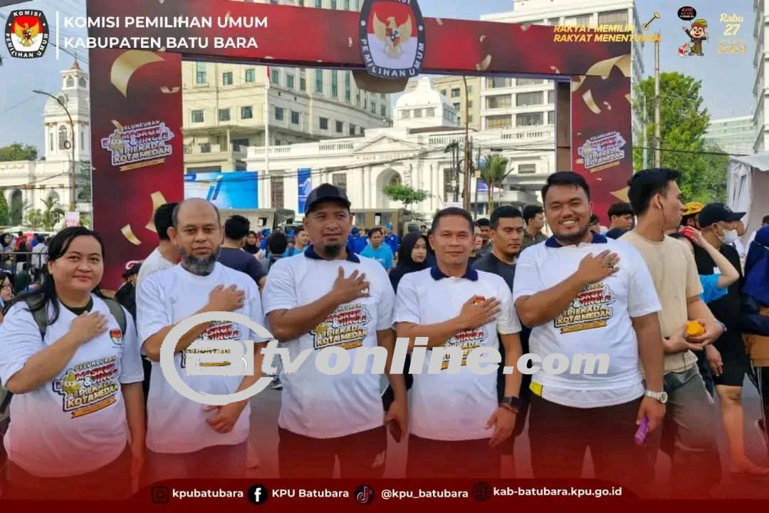 Peluncuran Maskot dan Jingle Pilwalkot Medan 2024: KPU Kabupaten Batu Bara Turut Hadir