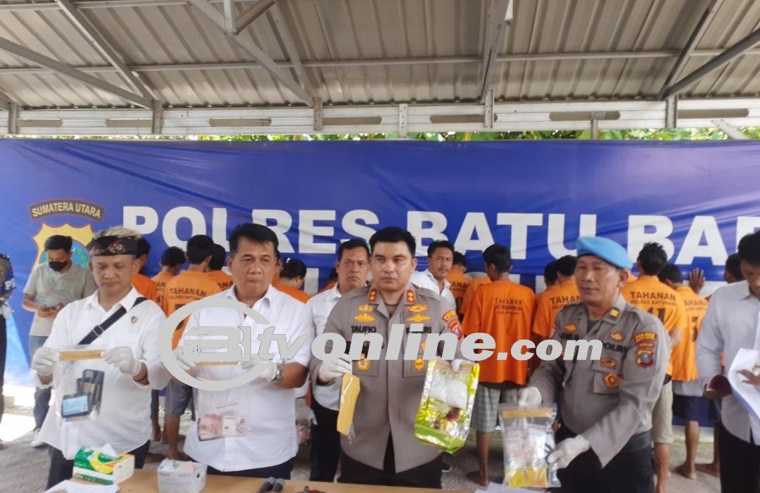 Pers Rilis: Penangkapan Ngatiman alias Molen di Asahan ,Barang Bukti Narkotika dan Senjata Api Disita