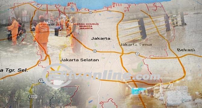 Hujan Deras Rendam Jalan di Kebayoran Lama, Jakarta Selatan!