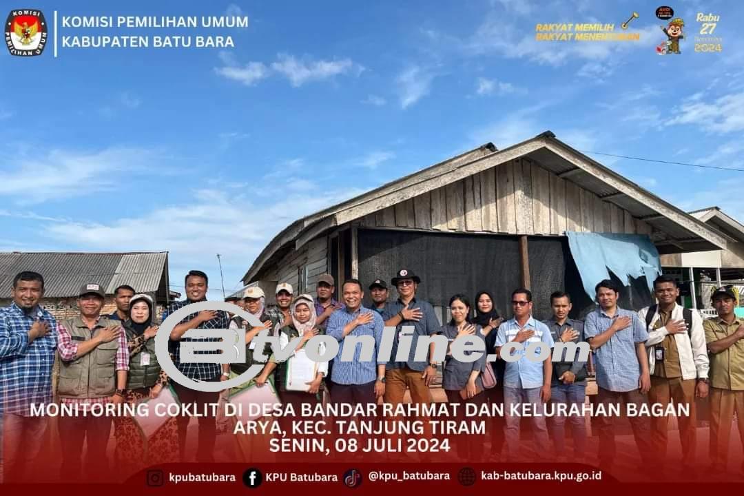Monitoring Coklit KPU Kabupaten Batu Bara di Desa Bandar Rahmat dan Kelurahan Bagan Arya