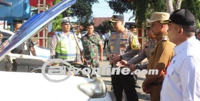 Polres Langkat Gelar Apel Gelar Pasukan Operasi Kewilayahan Patuh Toba 2024