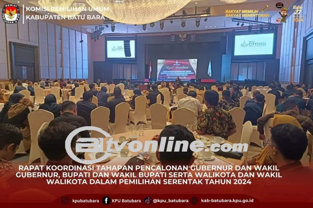 KPU Batu Bara Hadiri Rapat Koordinasi Pencalonan Pemilihan Serentak Tahun 2024