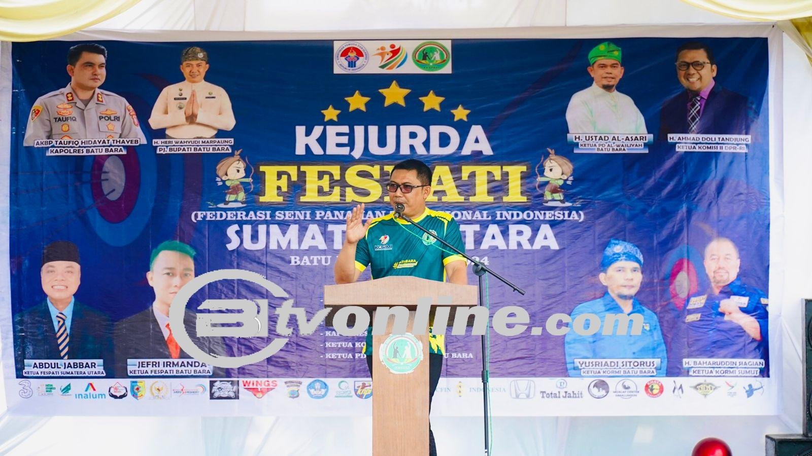 Pj. Bupati Batu Bara Buka Kejurda Fespati
