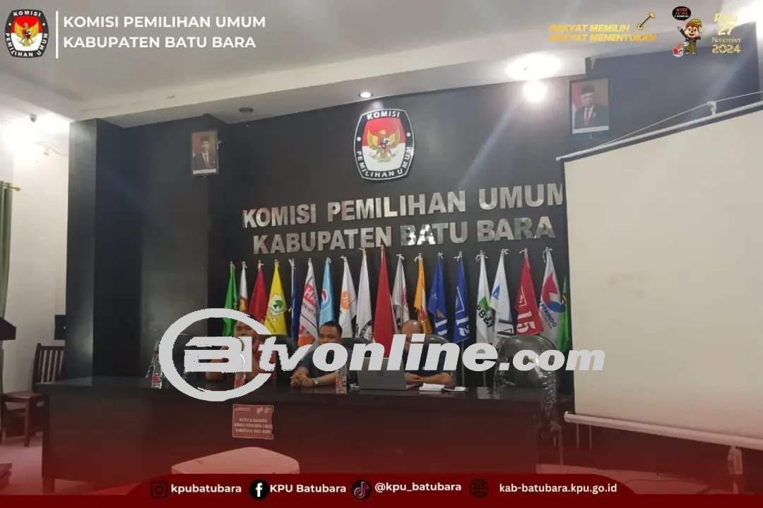 KPU Batu Bara Gelar Rapat Koordinasi Pencermatan dan Evaluasi Hasil Coklit Pantarlih