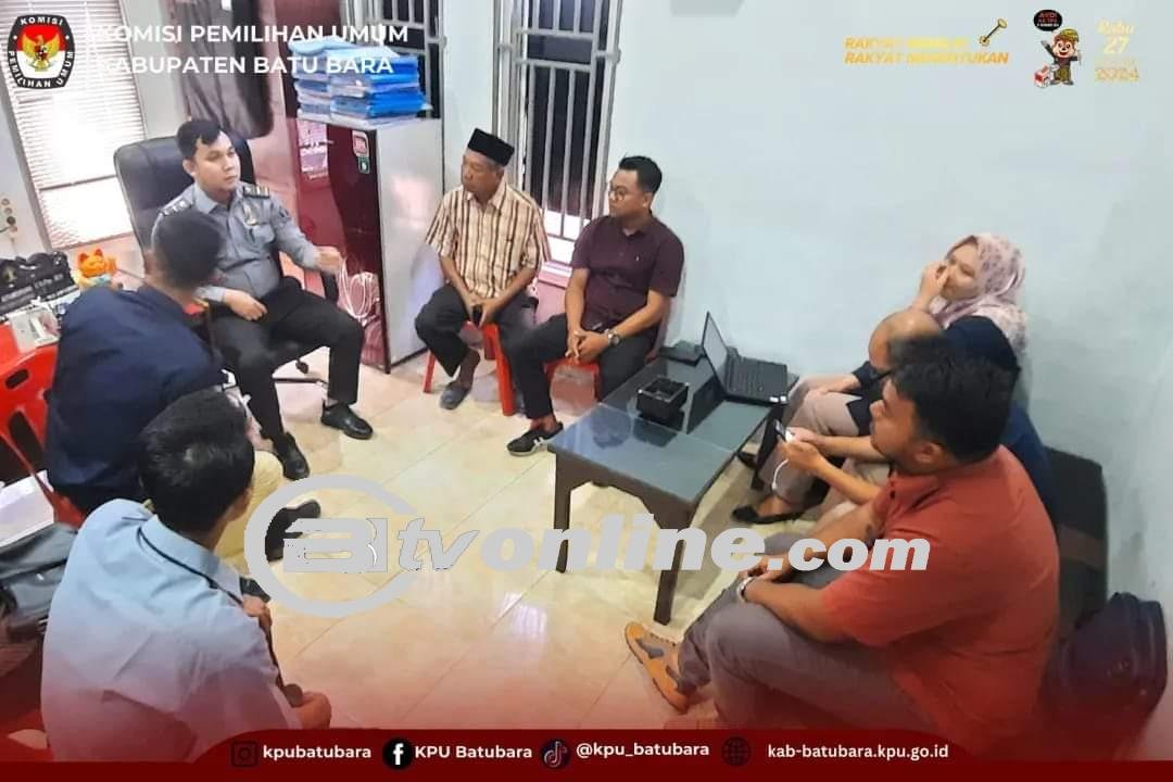 KPU Batu Bara Gelar Koordinasi Penyusunan TPS di Lapas Kelas II A Labuhan Ruku
