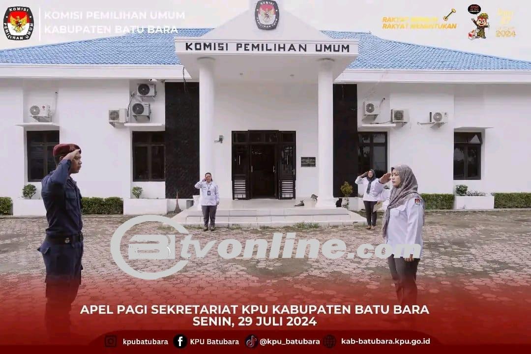 KPU Kabupaten Batu Bara Gelar Apel Pagi Rutin untuk Peningkatan Disiplin Pegawai