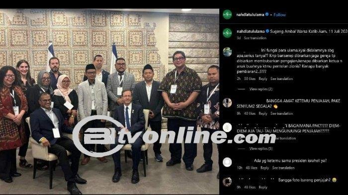 Instagram Nahdlatul Ulama Banjir Kecaman Usai 5 Warga NU Bertemu Presiden Israel Isaac Herzog