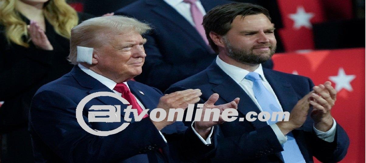 Muncul Dengan Perban Besar di Telinga, Donald Trump Umumkan JD Vance Sebagai Cawapresnya di Konvensi Partai Republik