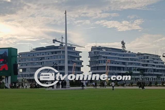 Suasana Ibu Kota Nusantara (IKN) Jelang Upacara Hari Ulang Tahun Ke-79 Republik Indonesia