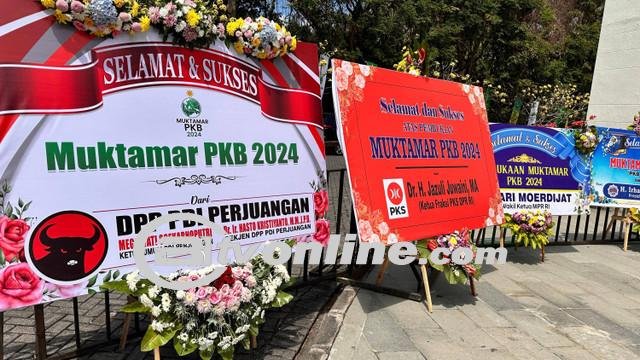 Muktamar ke-6 PKB di Bali: Karangan Bunga dari Elite Politik Warnai Pembukaan