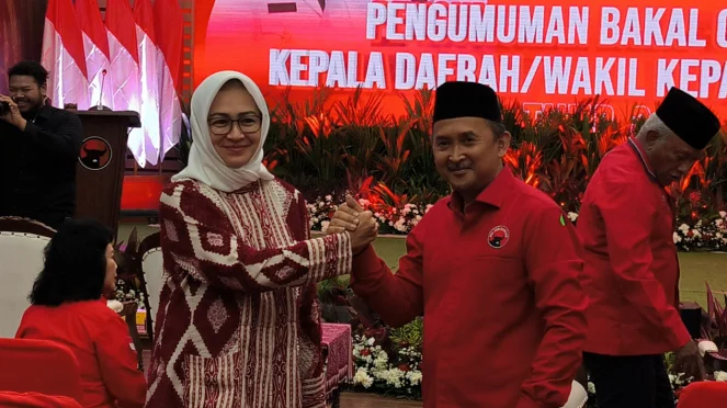 Mengenakan Baju Merah, Airin Rachmi Diany Resmi Diusung PDIP Sebagai Calon Gubernur Banten