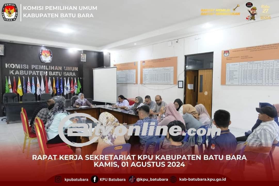 Rapat Kerja Sekretariat KPU Batu Bara Berlangsung Tertib dan Lancar