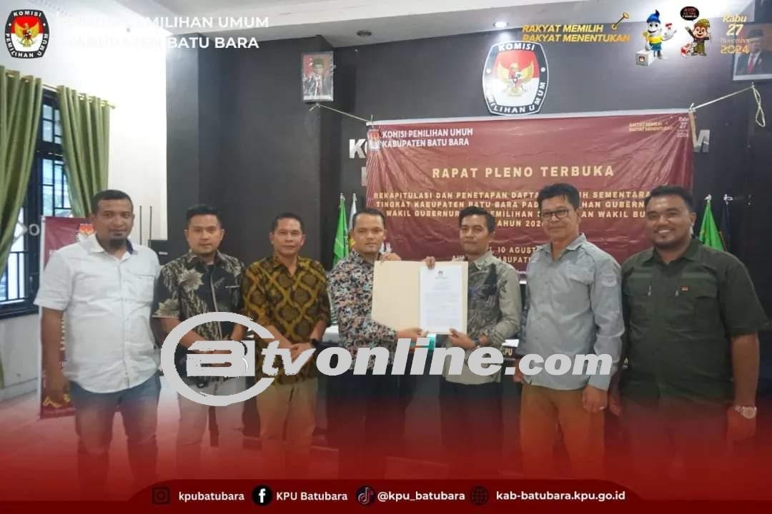 KPU Batu Bara Gelar Rapat Pleno Terbuka Rekapitulasi dan Penetapan DPS Untuk Pilkada 2024