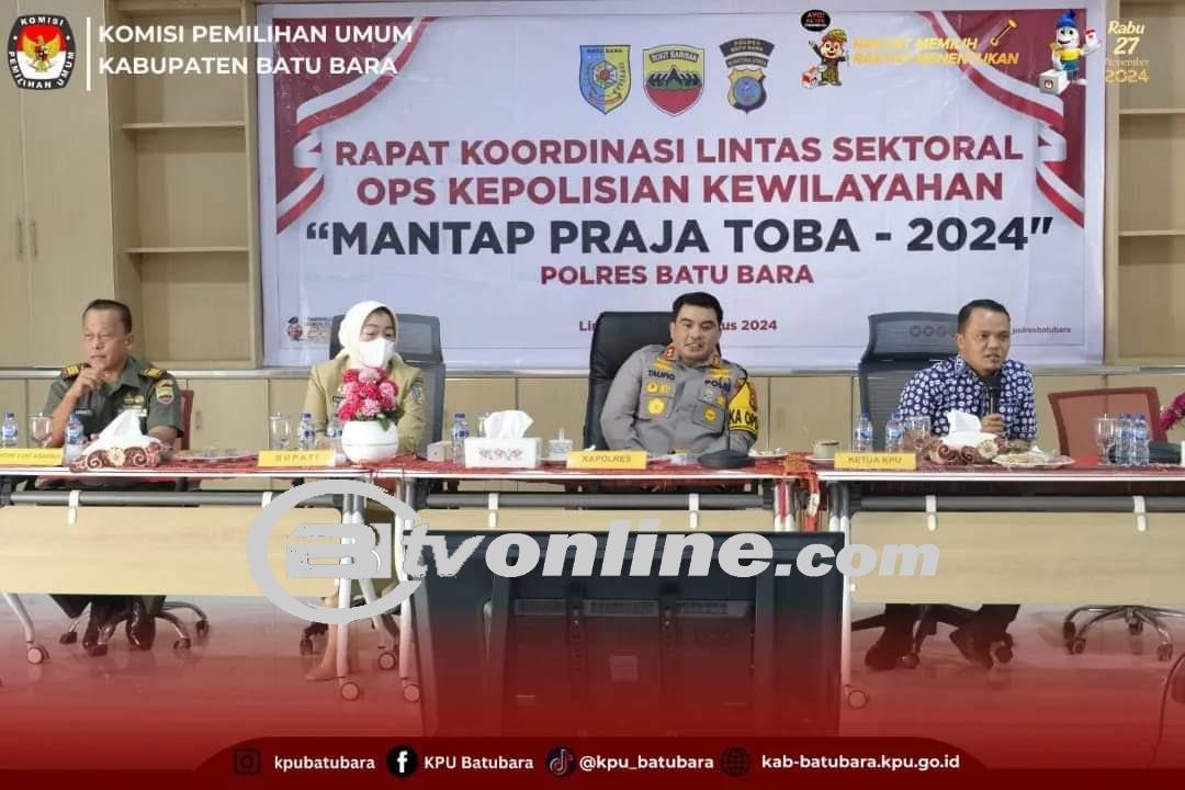 KPU Batu Bara Ikuti Rapat Koordinasi Lintas Sektoral OPS “Mantap Praja Toba-2024” di Polres Batu Bara*