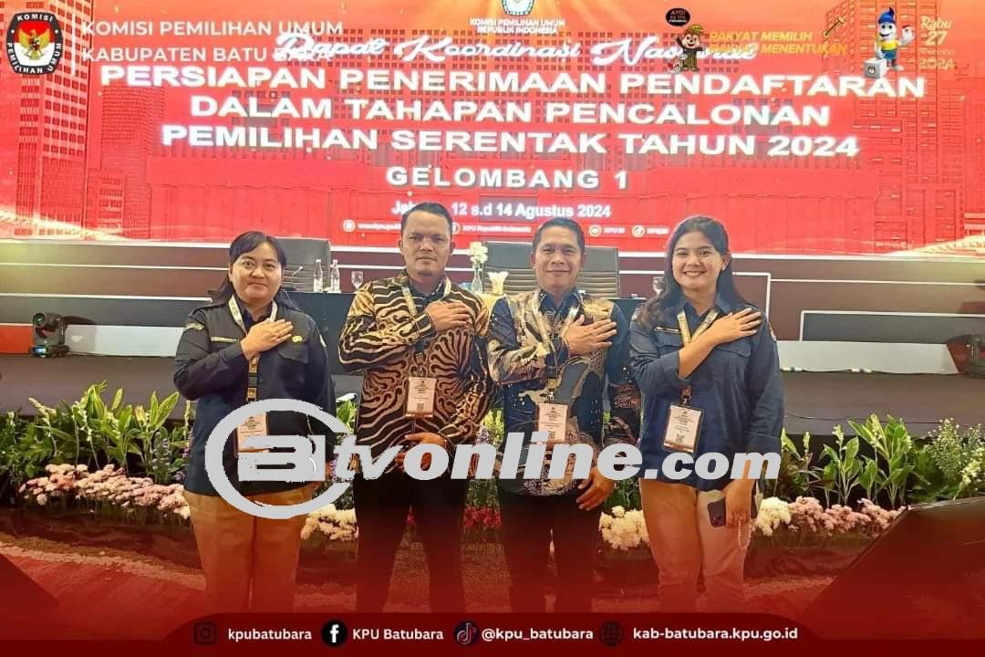 KPU Batu Bara Hadiri Rakornas Persiapan Pendaftaran Calon Pilkada Serentak 2024 di Jakarta