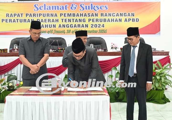 P-APBD Kabupaten Humbahas 2024 Disetujui Bersama Menjadi Perda