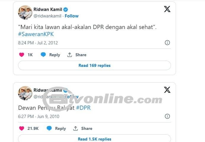 Ridwan Kamil Viral Karena Cuitan Lama, Dari Kritik Keras Hingga Terjun ke Dunia Politik?