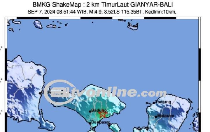 Gempa Magnitudo 4,4 Guncang Bali dan Nusa Tenggara Barat, BMKG Catat Getaran di Beberapa Wilayah