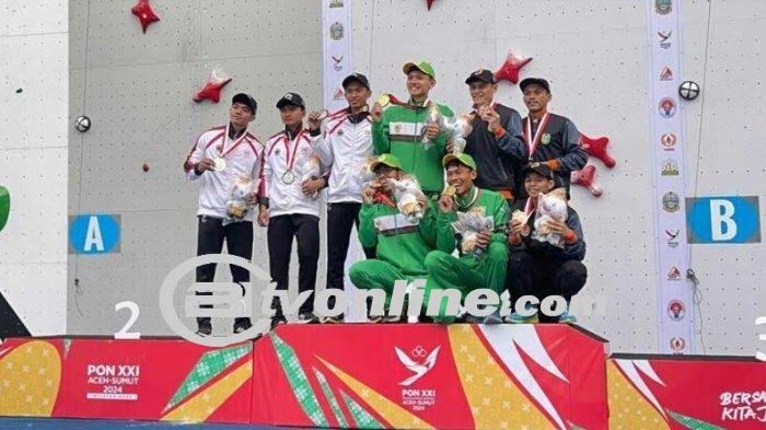 Tim Atlet Panjat Tebing Sumut Raih Emas di PON XXI Aceh-Sumut 2024