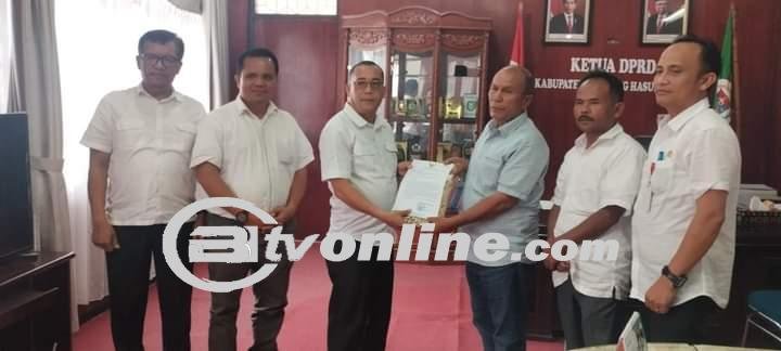 Bupati Sampaikan Ranperda Tentang APBD T.A. 2025 ke DPRD Humbahas