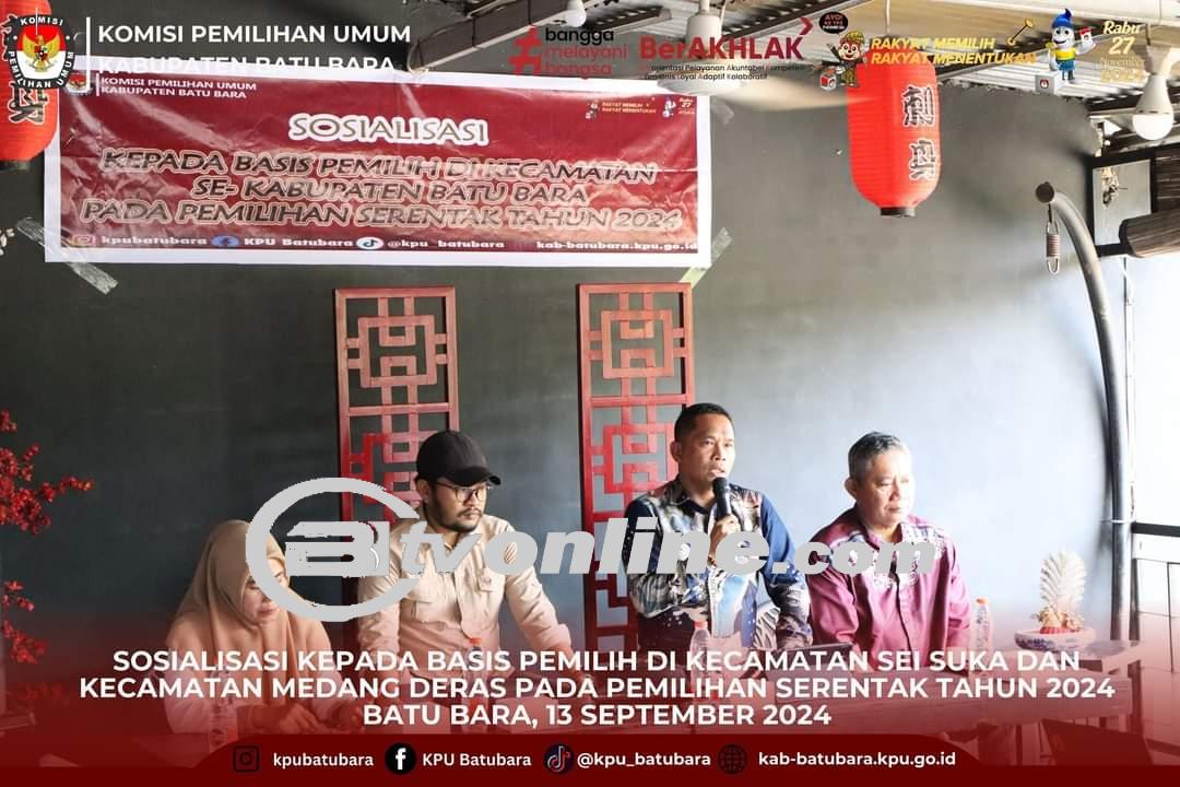 KPU Kabupaten Batu Bara Sosialisasikan Pemilu 2024 kepada Basis Pemilih di Kecamatan Sei Suka dan Medang Deras