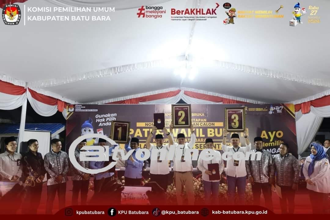 KPU Batu Bara Gelar Rapat Pleno Terbuka untuk Nomor Urut Calon Pilkada 2024