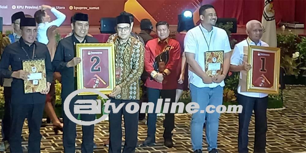 Penetapan Nomor Urut Calon Gubernur dan Wakil Gubernur Sumatera Utara 2024