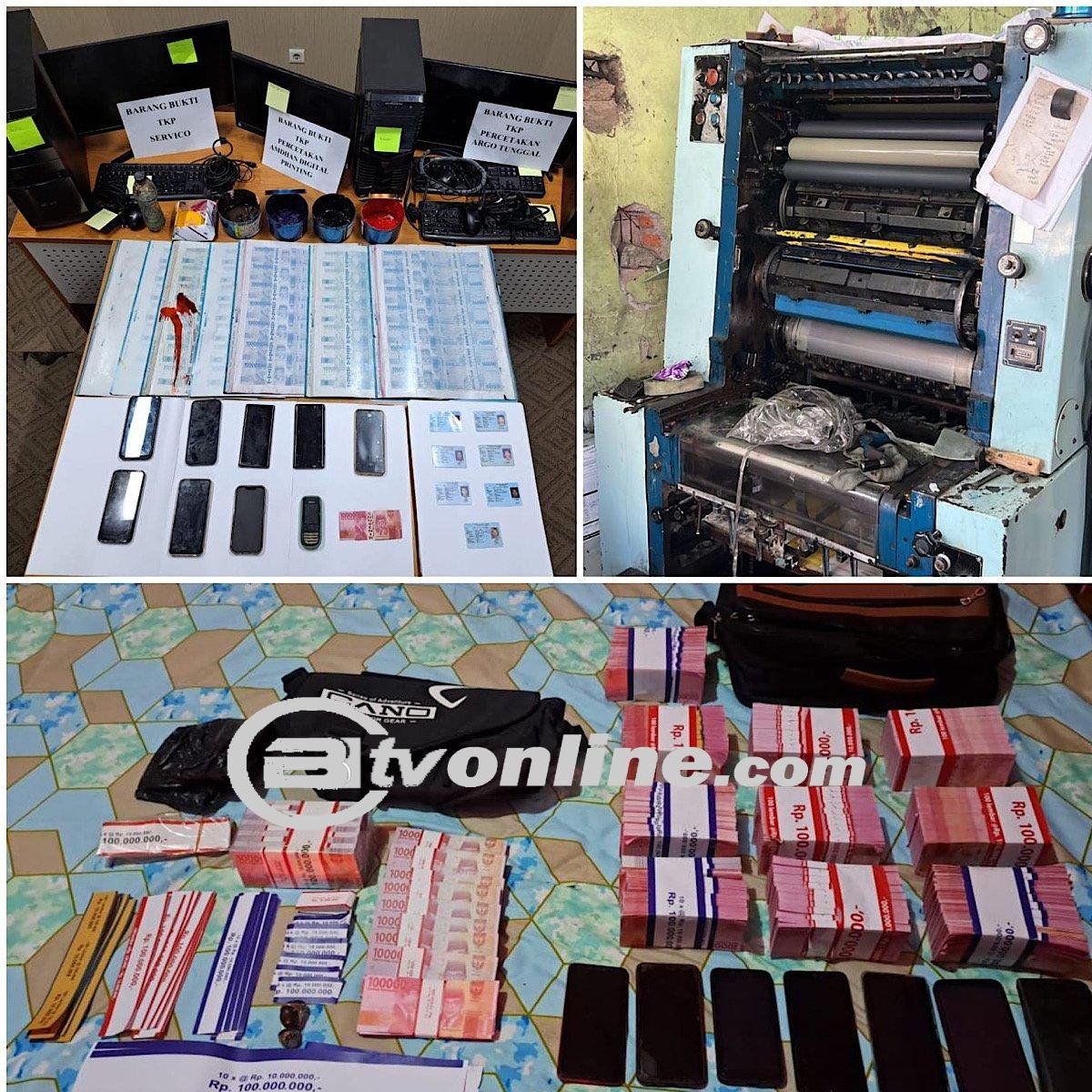 Sepuluh Tersangka Kasus Pembuatan Uang Palsu Ditangkap di Kota Bekasi