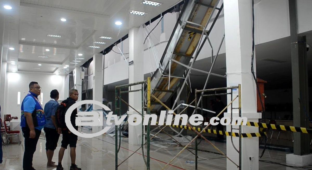 Atap Venue Menembak PON XXI Aceh-Sumut Roboh Diterpa Hujan Badai, Pertandingan Ditunda