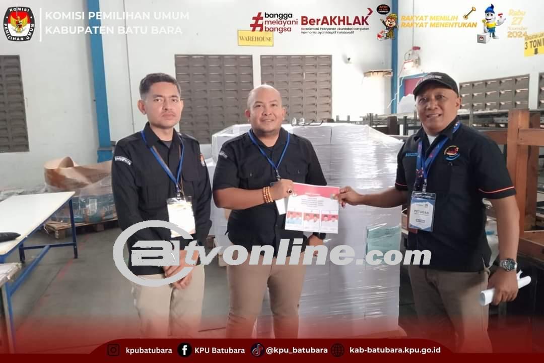 KPU Batu Bara Lakukan Monitoring Pencetakan Surat Suara untuk Pemilihan Bupati 2024