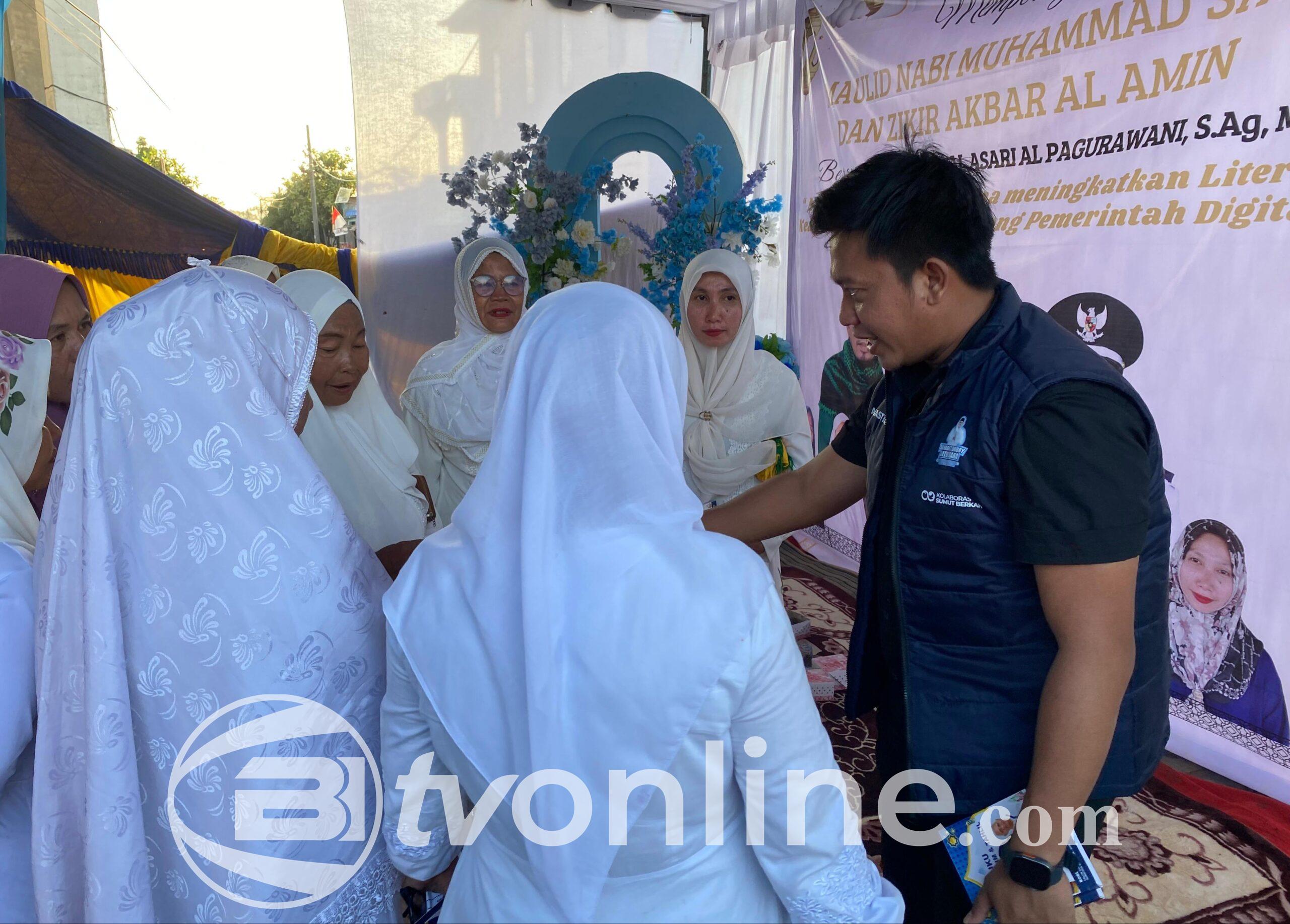 Momen Berkah Maulid Nabi, Ali Nafiah Bastian Ketua Sahabat Boby Ajak Ibu-Ibu Pengajian dengan 600 Buku Yasin dan Speaker