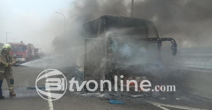 58 Anak TK Selamat dari Kebakaran Bus Pariwisata di Tol Wiyoto Wiyono