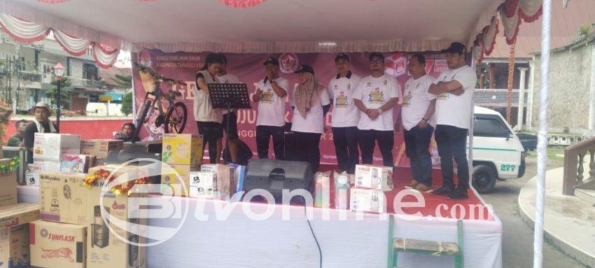 KPU Taput Gelar Gerak Jalan Sehat Menuju Pilkada Damai 2024