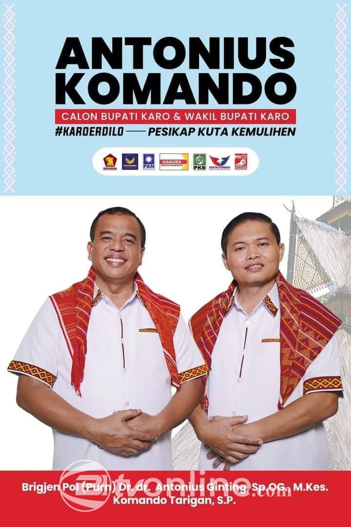 Hasil Quick Count Pilkada Karo: Pasangan Antonius-Komando Unggul Sementara