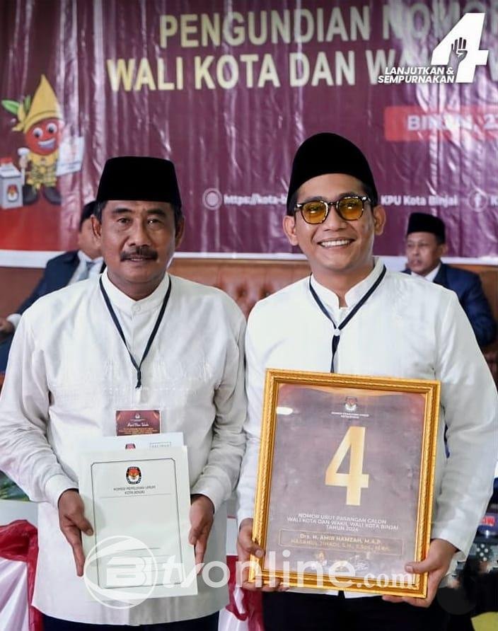 Amir Hamzah-Hasanul Jihadi Unggul di Pilkada Binjai dengan 30,81% Suara